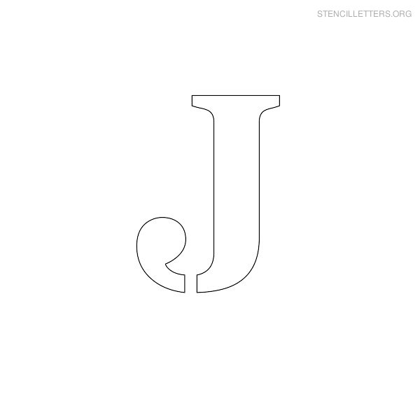 Stencil Letter Uppercase J Stencil Letter Uppercase J