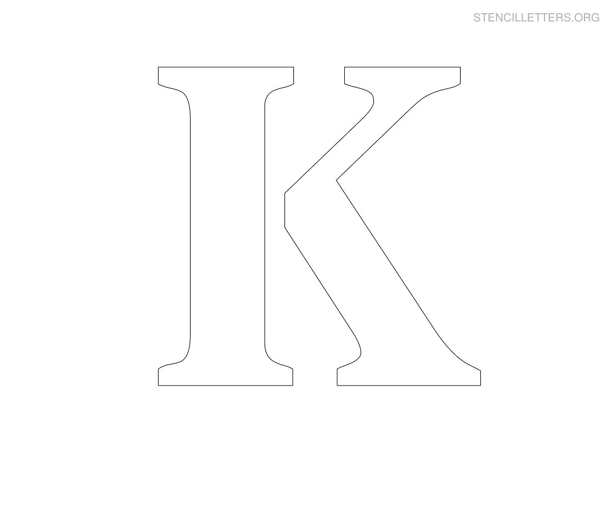 Stencil Letter Large K Stencil Letter Large K