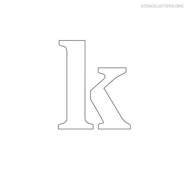 Stencil Letter Lowercase K Stencil Letter Lowercase K
