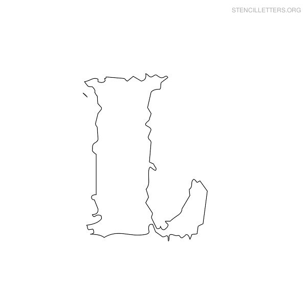 Stencil Letter Bubble L