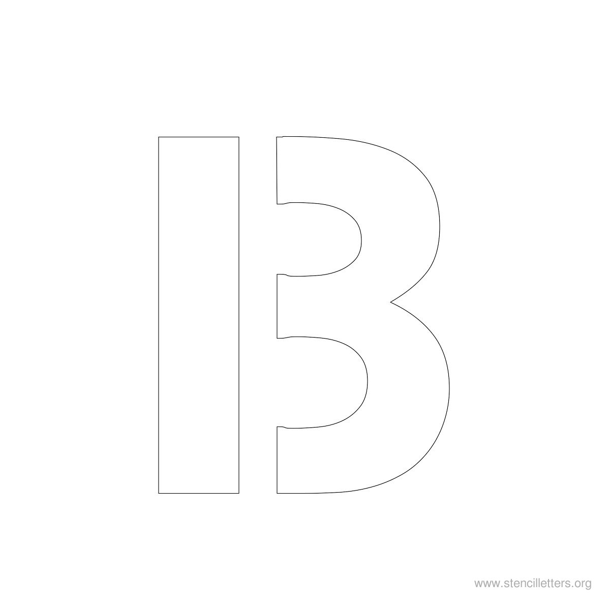 Large Stencil Letters Style #2 B Large Stencil Letters Style #2 B