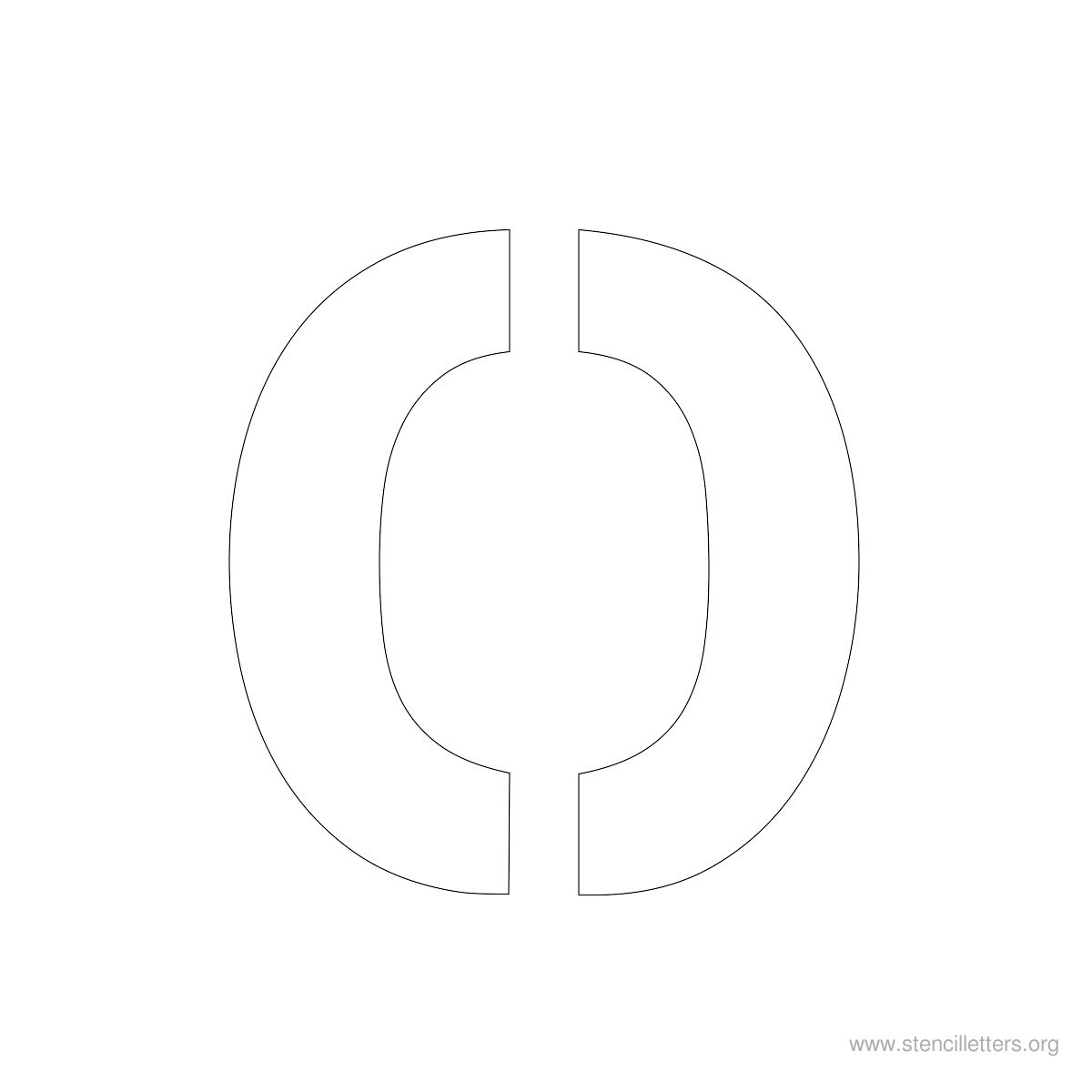 Large Stencil Letters Style #2 O Large Stencil Letters Style #2 O