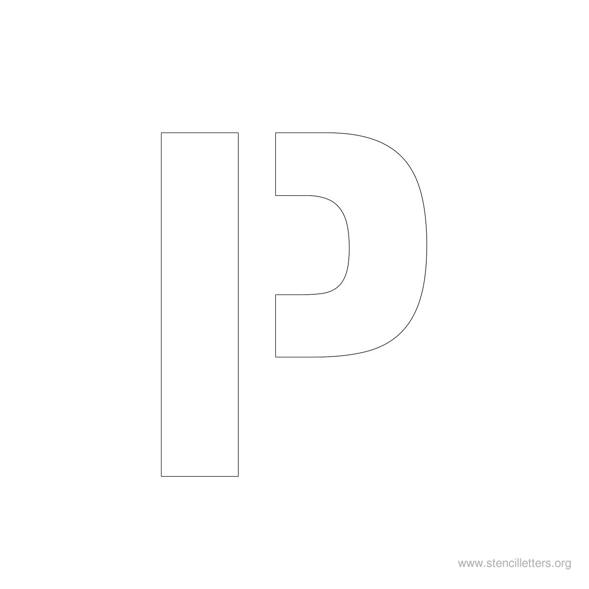 Large Stencil Letters Style #2 P Large Stencil Letters Style #2 P