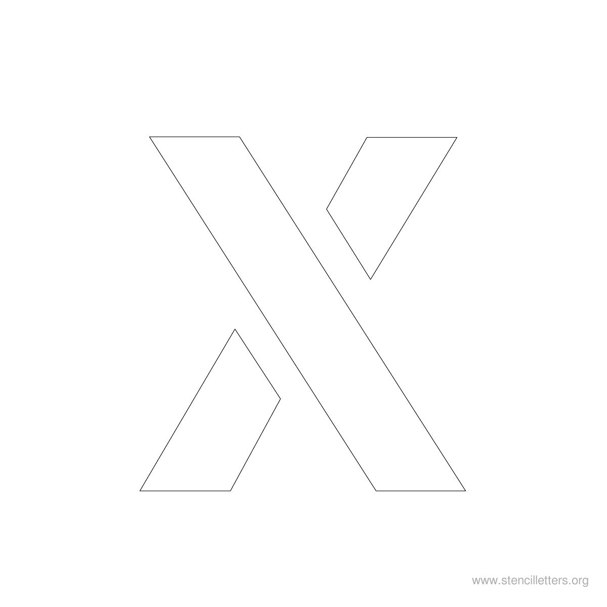 Large Stencil Letters Style #2 X Large Stencil Letters Style #2 X