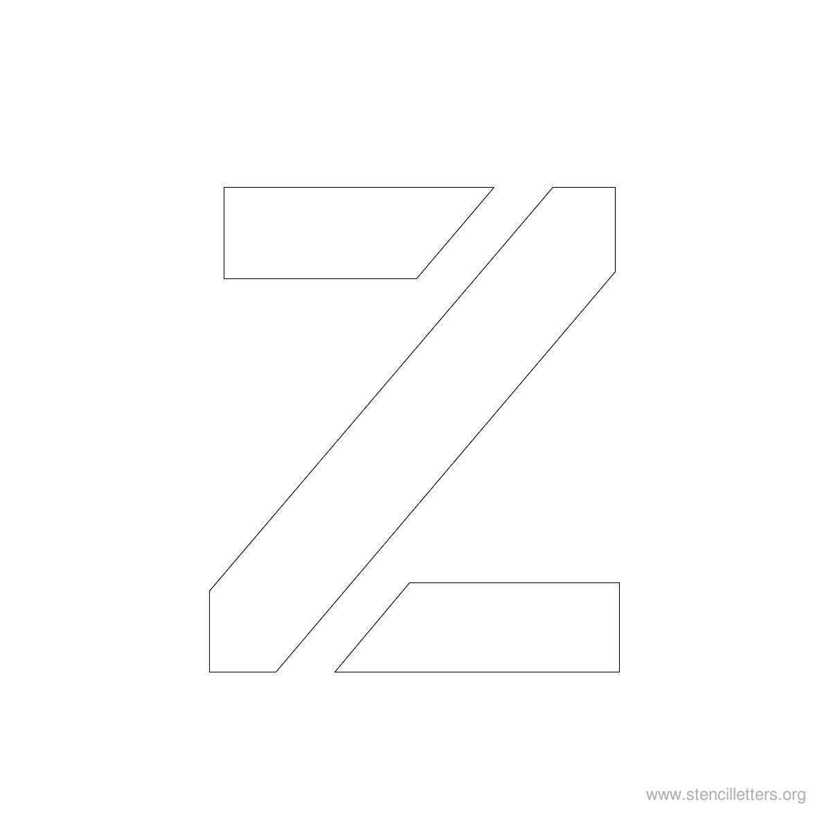 Large Stencil Letters Style #2 Z Large Stencil Letters Style #2 Z