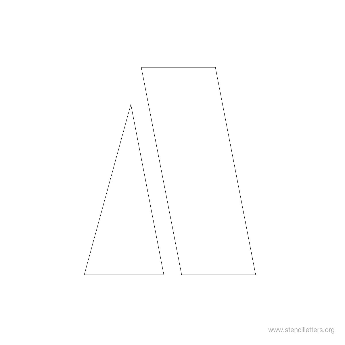 Large Stencil Letters Style #3 A Large Stencil Letters Style #3 A