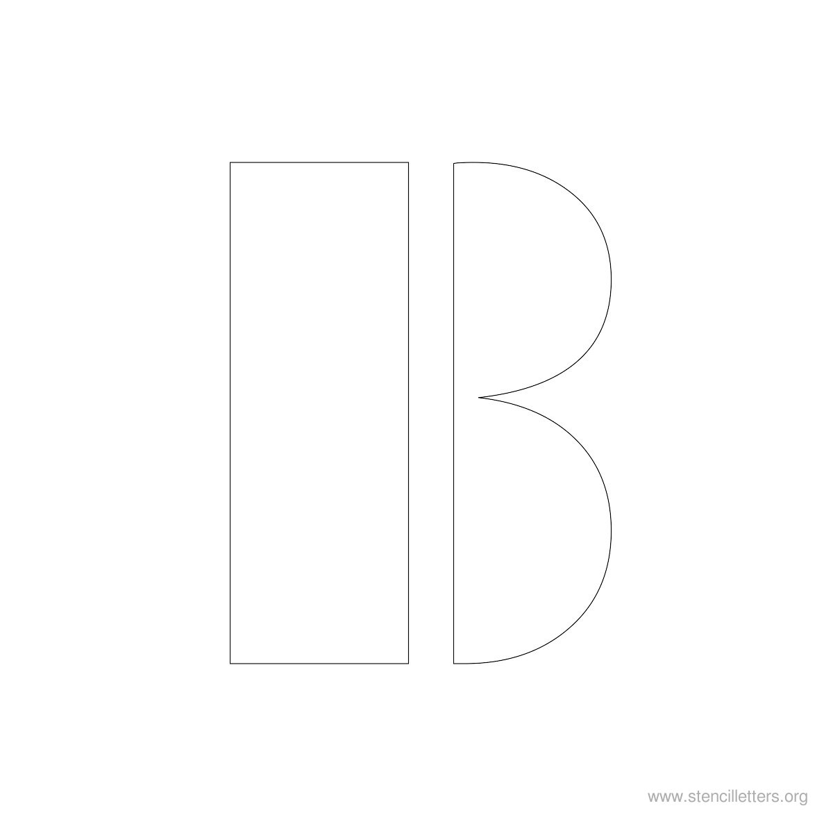 Large Stencil Letters Style #3 B Large Stencil Letters Style #3 B