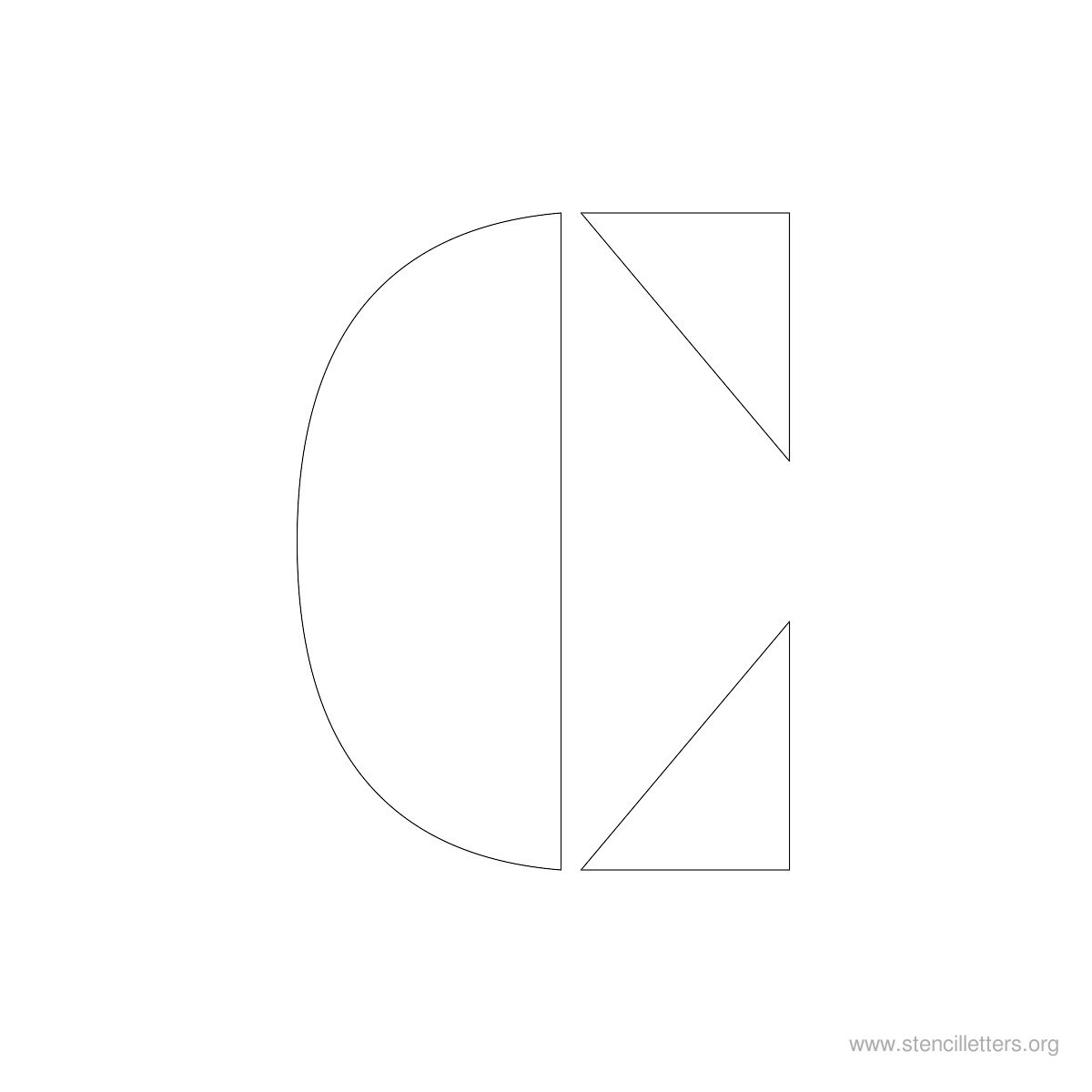 Large Stencil Letters Style #3 C Large Stencil Letters Style #3 C