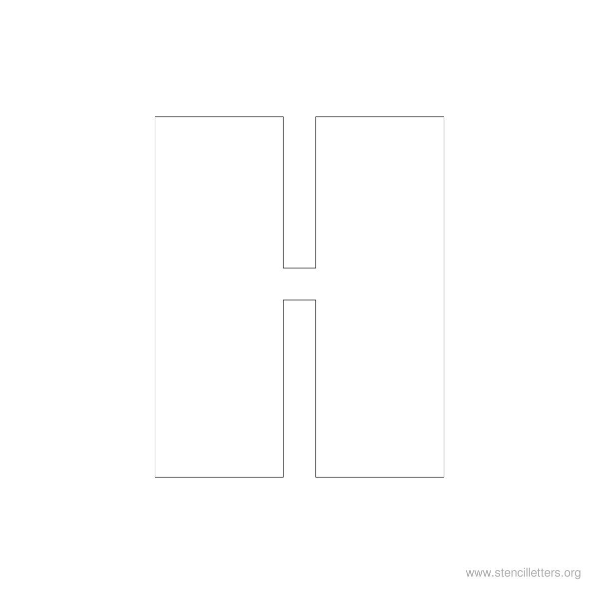 Large Stencil Letters Style #3 H Large Stencil Letters Style #3 H