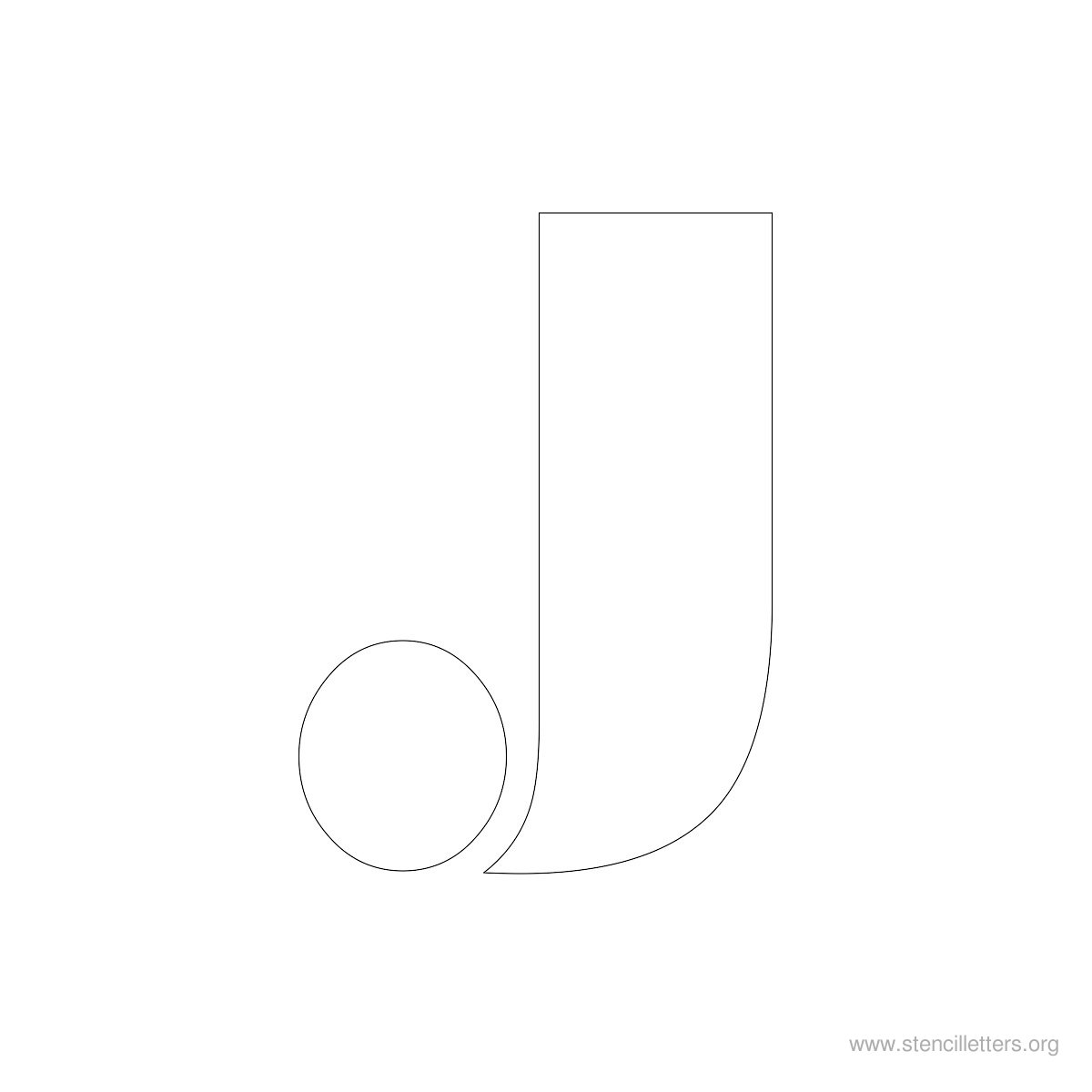 Large Stencil Letters Style #3 J Large Stencil Letters Style #3 J