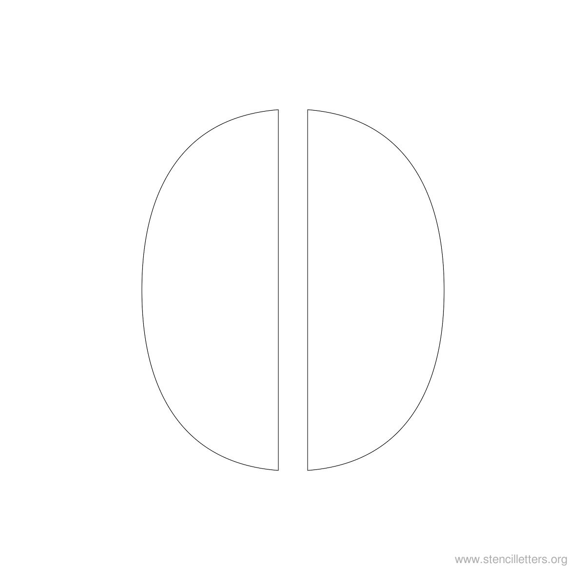 Large Stencil Letters Style #3 O Large Stencil Letters Style #3 O