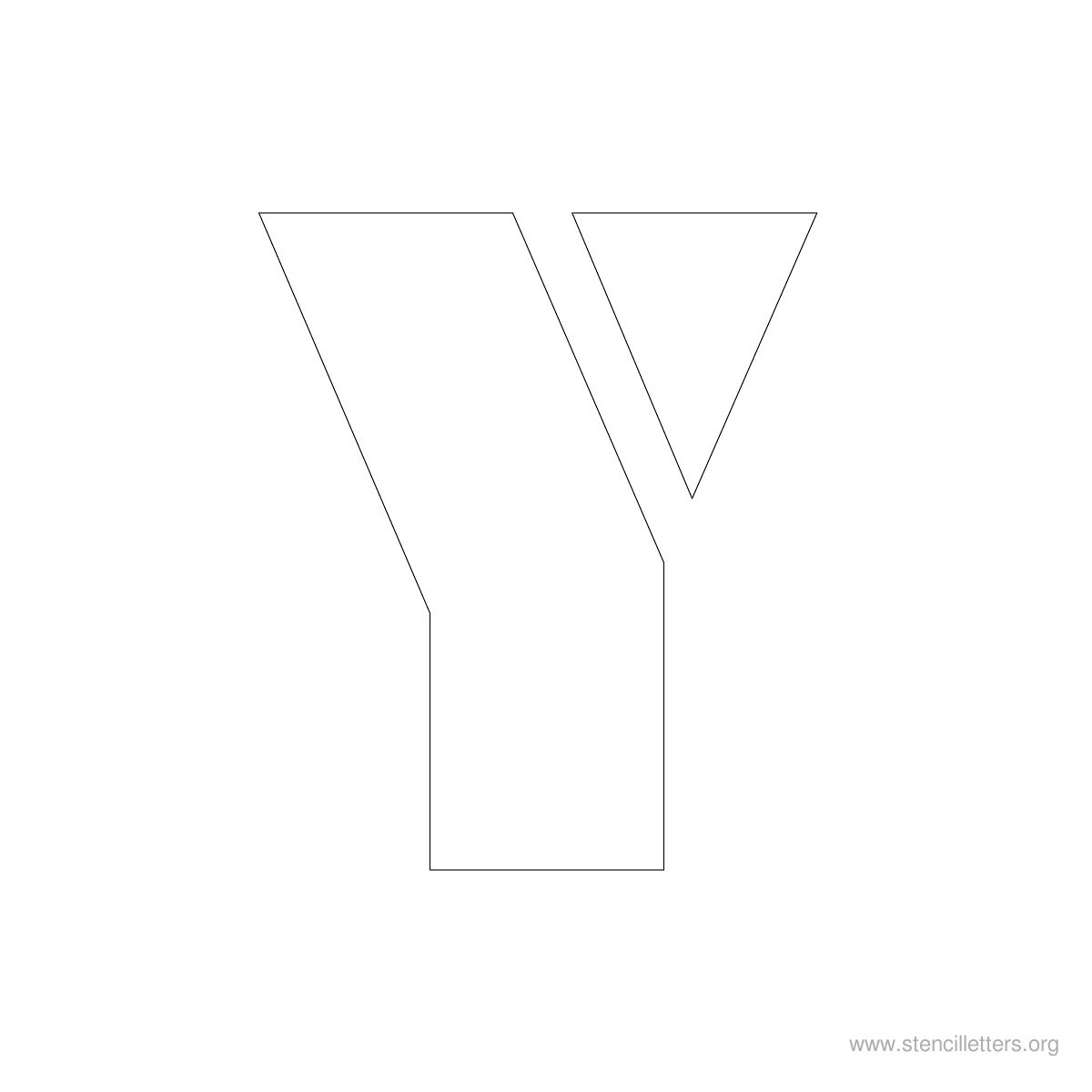 Large Stencil Letters Style #3 Y Large Stencil Letters Style #3 Y