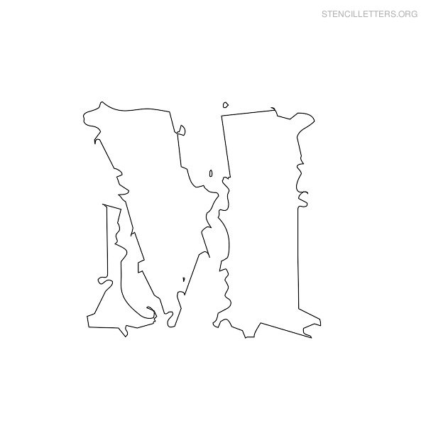 Stencil Letter Bubble M Stencil Letter Bubble M