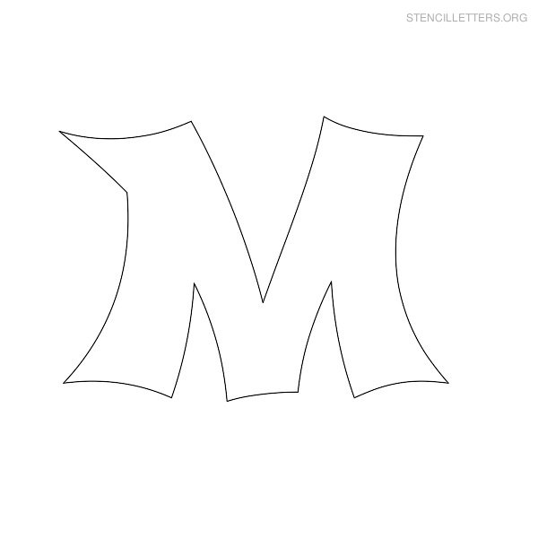 Stencil Letter Japanese M Stencil Letter Japanese M