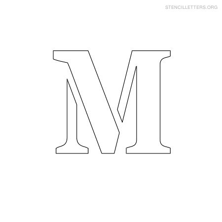 Stencil Letter Small M Stencil Letter Small M