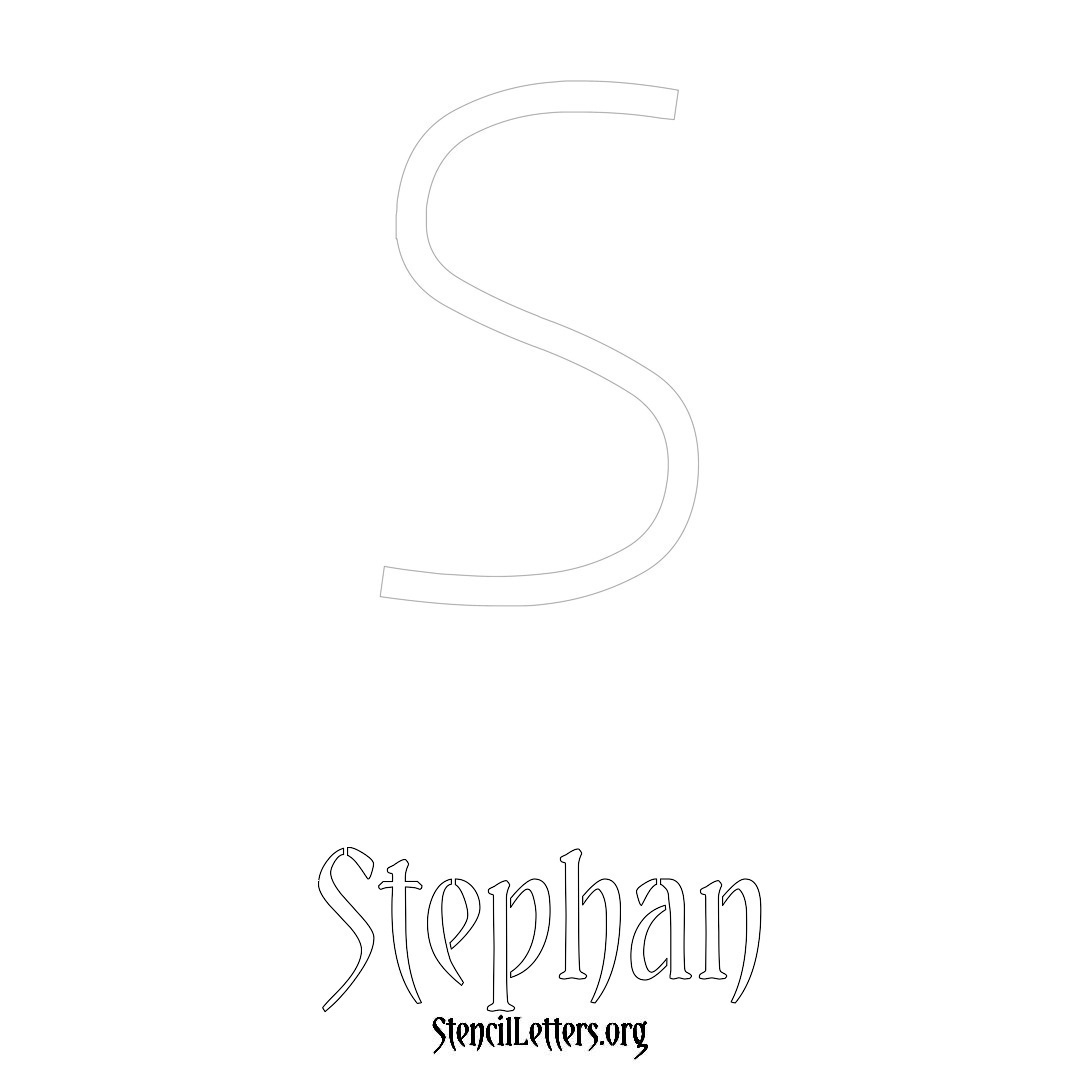Stephan printable name initial stencil in Simple Elegant Lettering