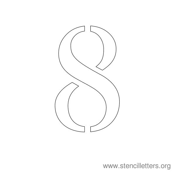 Number Stencil 8