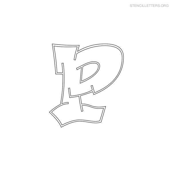 Stencil Letter Graffiti P Stencil Letter Graffiti P