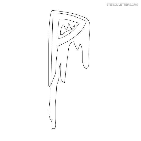 Stencil Letter Halloween P Stencil Letter Halloween P