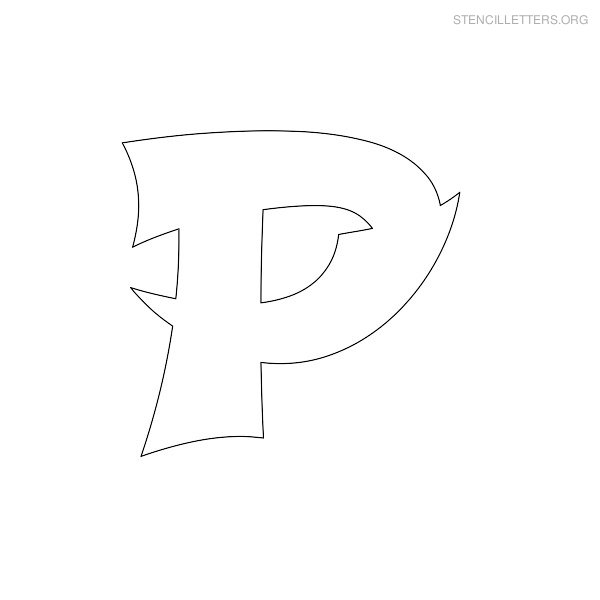 Stencil Letter Japanese P Stencil Letter Japanese P