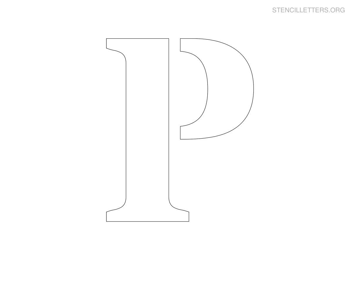 Stencil Letter Large P Stencil Letter Large P