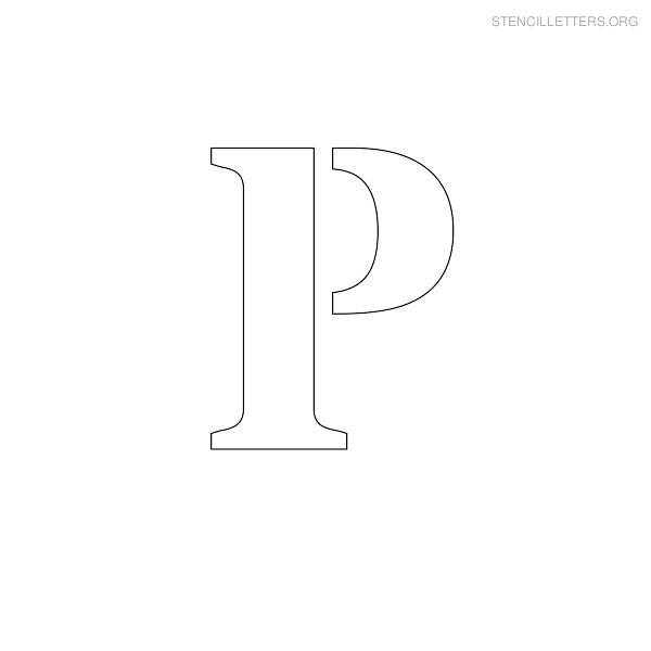 Stencil Letter Uppercase P Stencil Letter Uppercase P