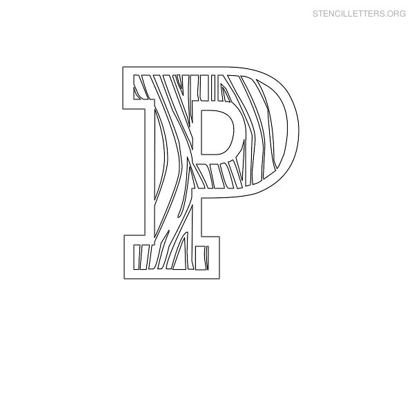 Stencil Letter Wooden P Stencil Letter Wooden P