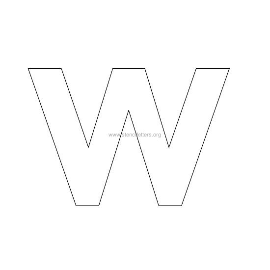 bold stencil letter w bold stencil letter w