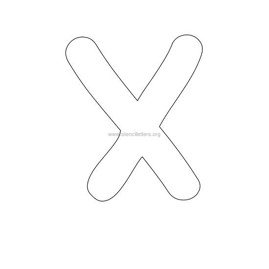bubble stencil letter x