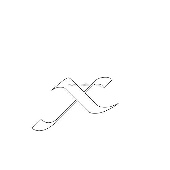celtic stencil letter x celtic stencil letter x