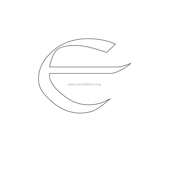 celtic stencil letter e celtic stencil letter e