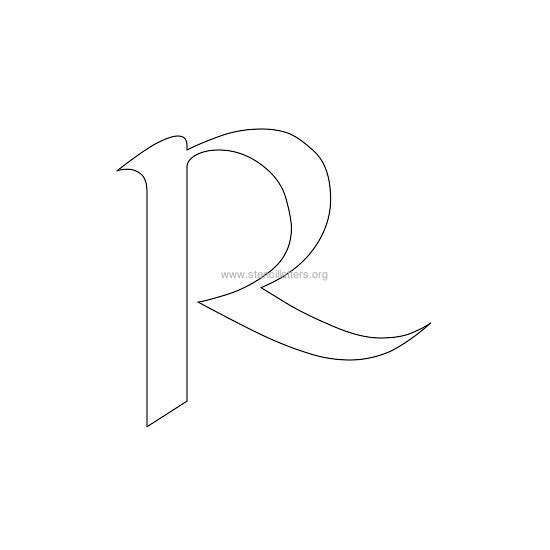 celtic stencil letter r celtic stencil letter r