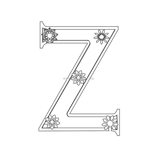 christmas stencil letter z
