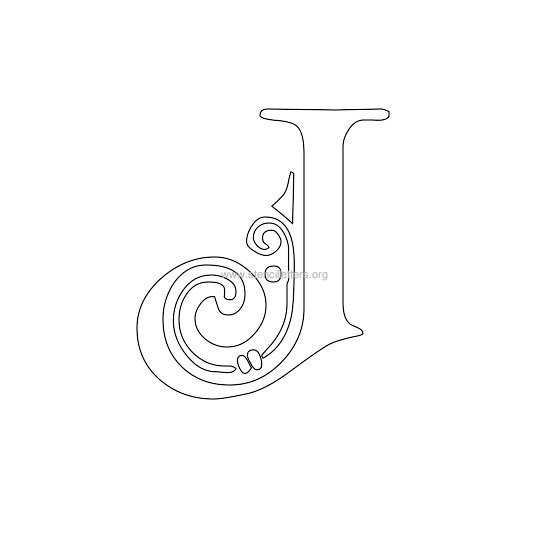 floral wall stencil letter j