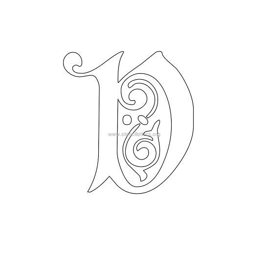 floral wall stencil letter v