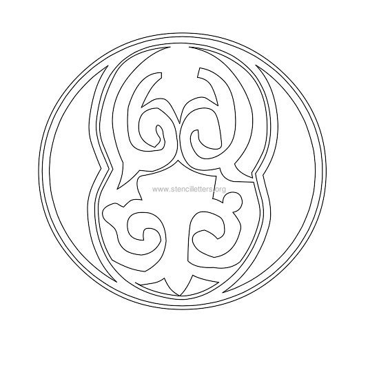 floral wall stencil letter o