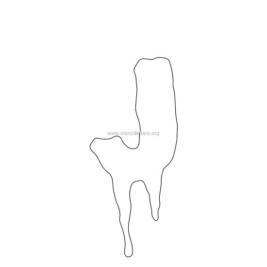 halloween stencil letter j