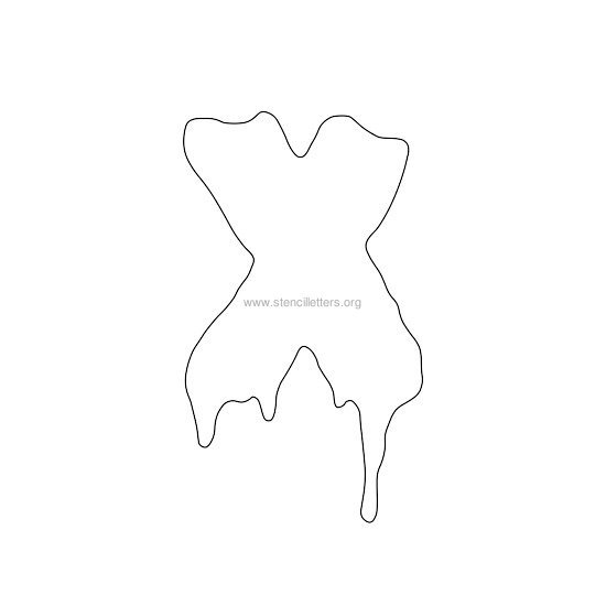 halloween stencil letter x