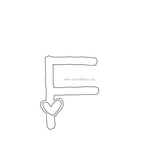 heart design stencil letter f heart design stencil letter f