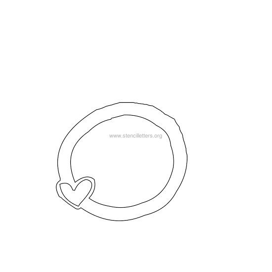heart design stencil letter o heart design stencil letter o