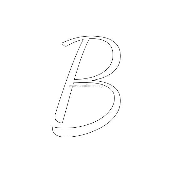 uppercase wedding stencil letter b uppercase wedding stencil letter b