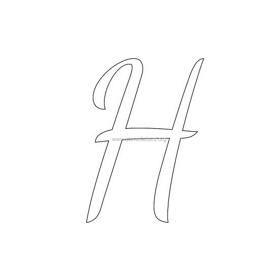 uppercase wedding stencil letter h uppercase wedding stencil letter h