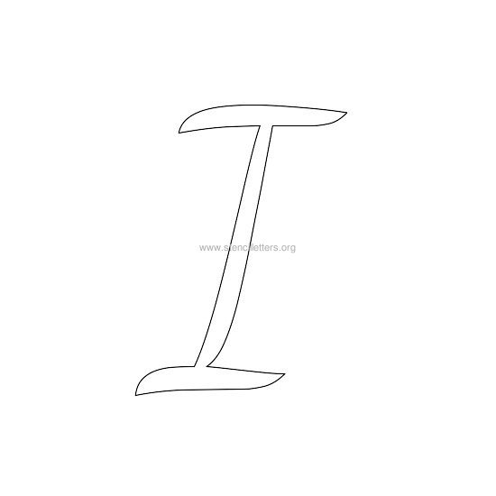 uppercase wedding stencil letter i uppercase wedding stencil letter i