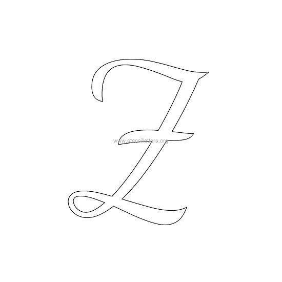 uppercase wedding stencil letter z uppercase wedding stencil letter z