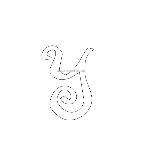 lowercase scrapbooking stencil letter y