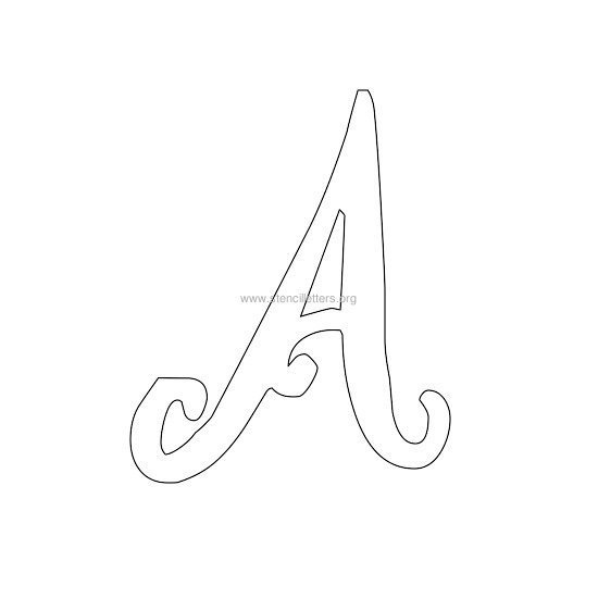 uppercase scrapbooking stencil letter a