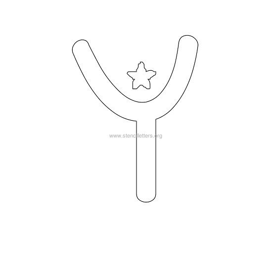 star design stencil letter y