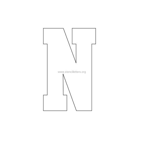 varsity stencil letter n varsity stencil letter n