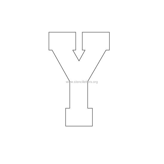 varsity stencil letter y varsity stencil letter y