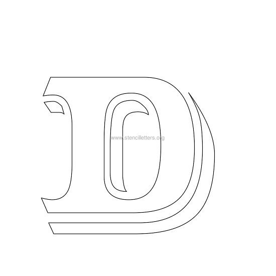victorian stencil letter d